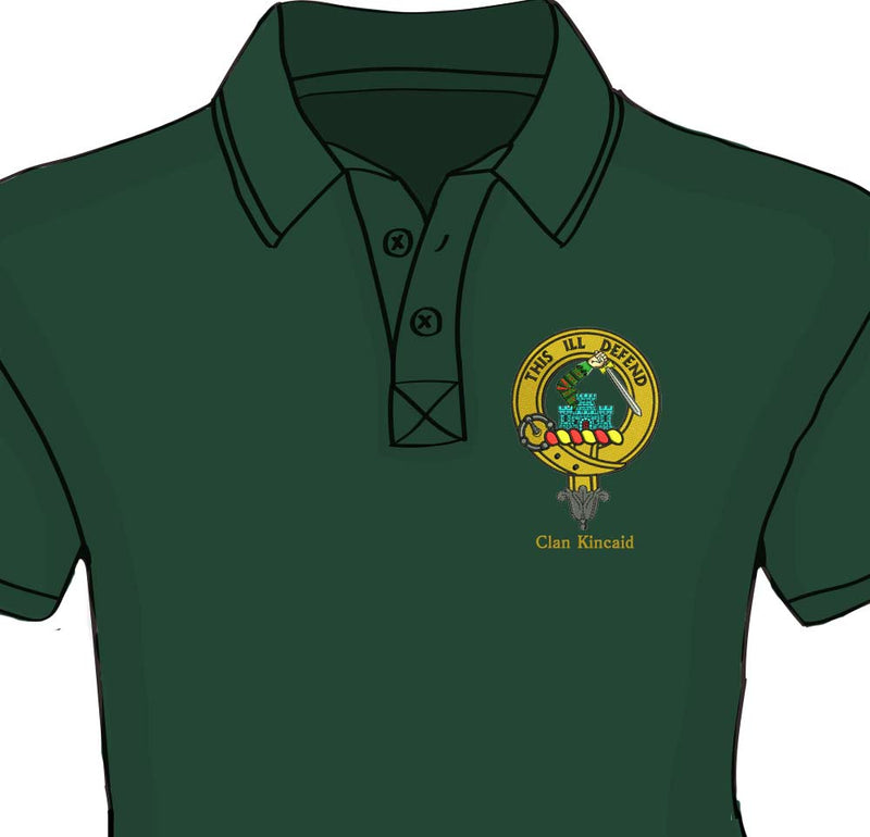 Kincaid Clan Crest Embroidered Polo