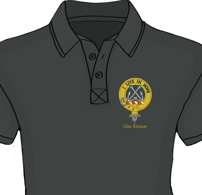 Kinnear Clan Crest Embroidered Polo