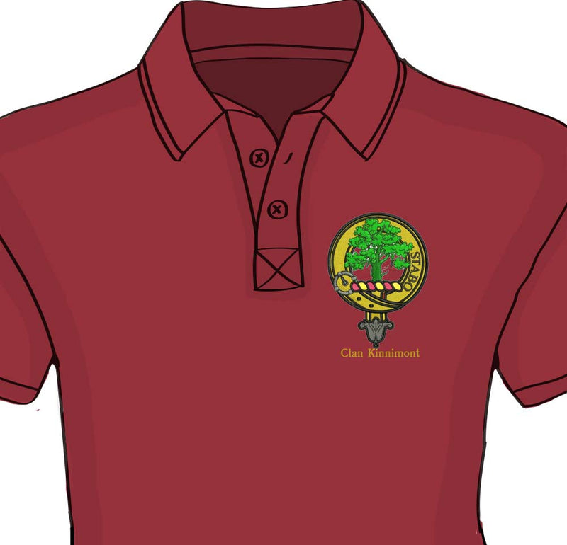 Kinnimont Clan Crest Embroidered Polo