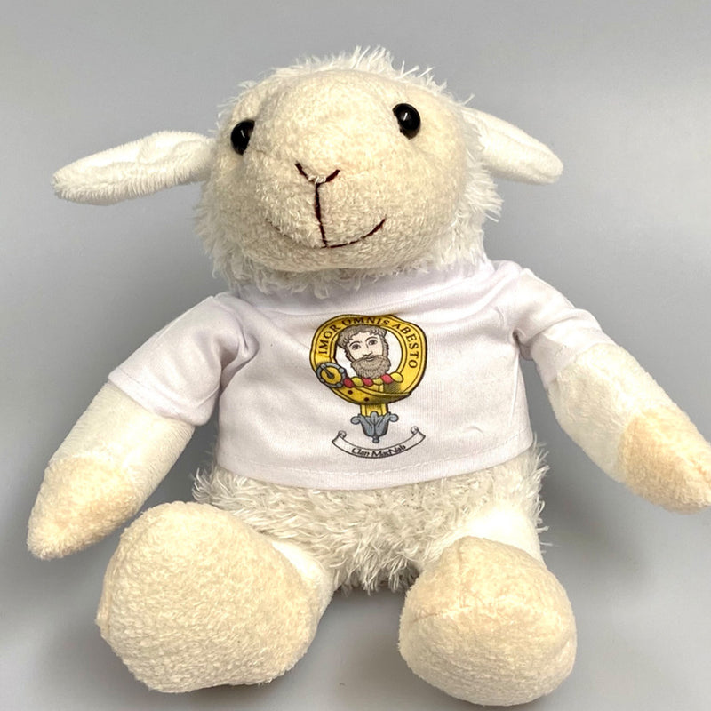 Soft Toy Lamb With Clan Crest Shirt