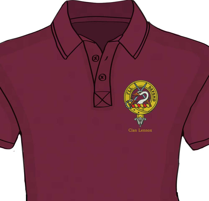 Lennox Clan Crest Embroidered Polo