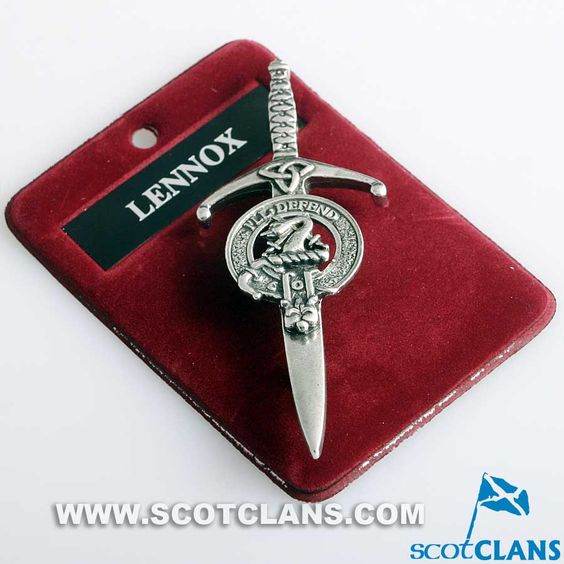 Clan Crest Pewter Kilt Pin with Lennox Crest