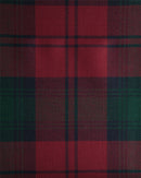 Heavy Weight Tartan fabric draped elegantly, highlighting its extra-wide width and quality wool, suitable for larger sewing projects.