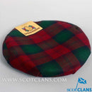 Pure Wool Golf Cap in Lindsay Modern Tartan, featuring a stylish design made from 100% pure new wool, perfect for golf, shooting range, or everyday wear.