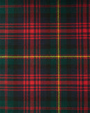 Close-up of Heavy Weight Tartan per meter showcasing the fine wool texture and intricate pattern, ideal for kilt making.