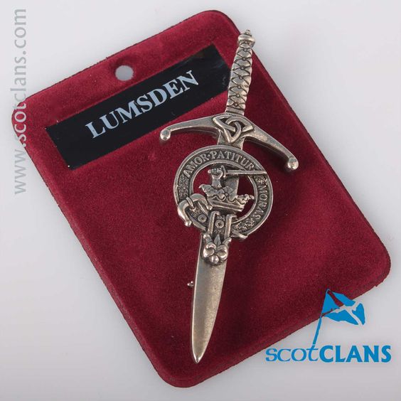 Clan Crest Pewter Kilt Pin with Lumsden Crest