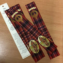 MacAlister Clan Bookmarks 5 Pack featuring intricate tartan designs and clan crest, perfect for showcasing Scottish heritage and ancestry.