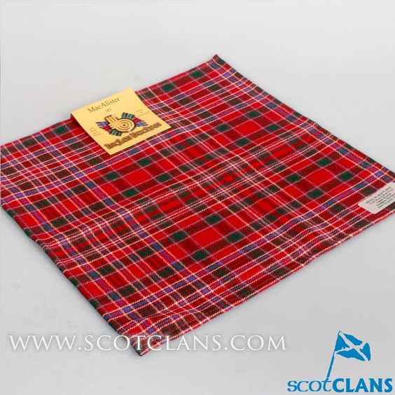 Wool Tartan Pocket Square in MacAlister Modern Tartan