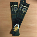 MacArthur Clan Bookmarks 5 Pack featuring tartan design and clan crest, perfect for Scottish heritage lovers and avid readers.
