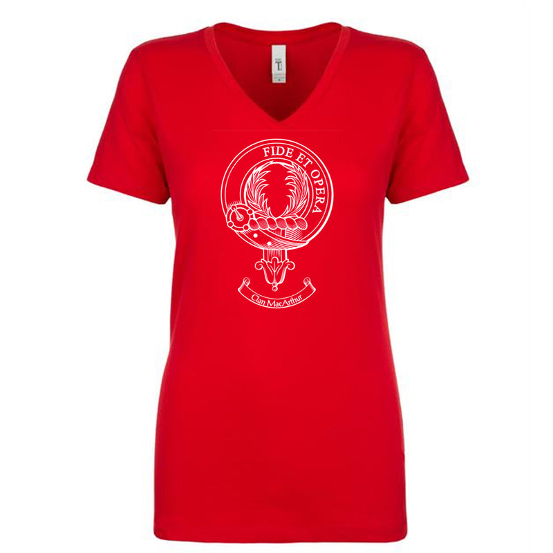 MacArthur Clan Crest Ladies Ouline T-Shirt