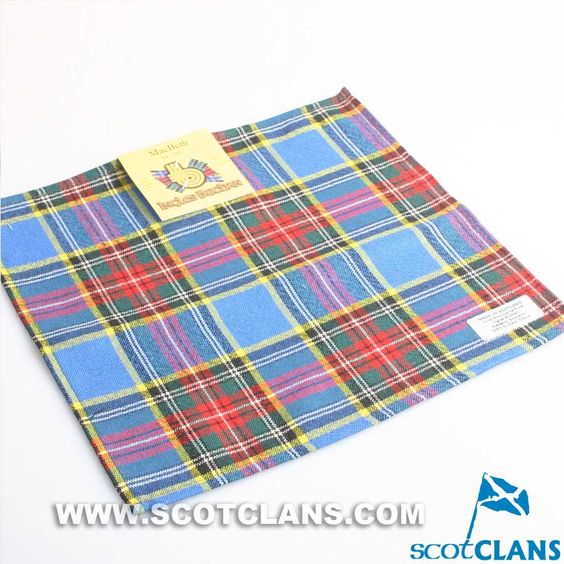 Wool Tartan Pocket Square in MacBeth Ancient Tartan