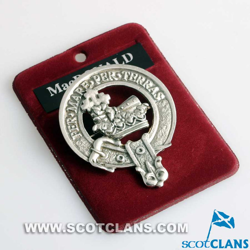 MacDonald Clan Crest Badge in Pewter