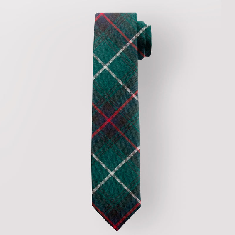 Pure Wool Tie in MacDonald of the Isles Green Modern Tartan.