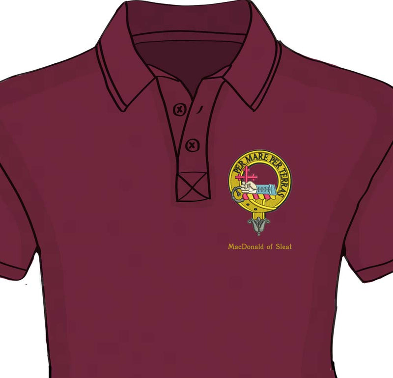 MacDonald of Sleat Clan Crest Embroidered Polo