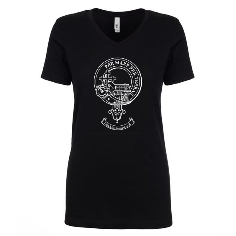 MacDonald of Sleat Clan Crest Ladies Ouline T-Shirt