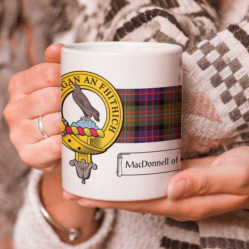MacDonell of Glengarry Clan Crest and Tartan Mug