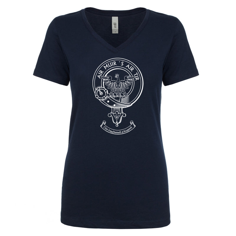 MacDonell of Keppoch Clan Crest Ladies Ouline T-Shirt