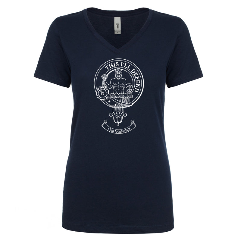 MacFarlane Clan Crest Ladies Ouline T-Shirt