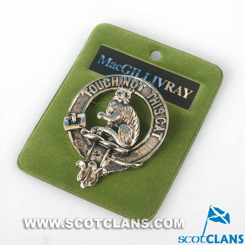 MacGillivray Clan Crest Badge in Pewter