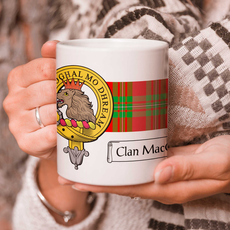MacGregor Clan Crest and Tartan Mug
