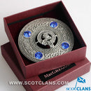 MacGregor Clan Crest Pewter Plaid Brooch