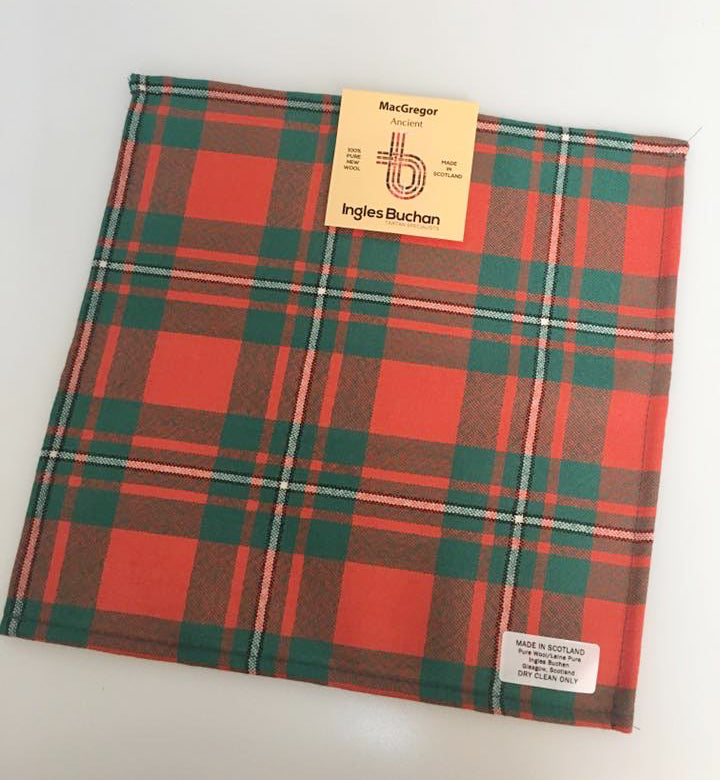 Wool Tartan Pocket Square in MacGregor Ancient Tartan