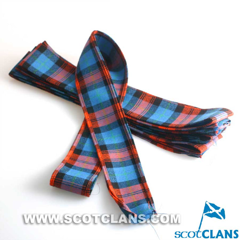 Wool Strip Ribbon in MacLachlan Ancient Tartan - 5 Strips, Choose Your Width