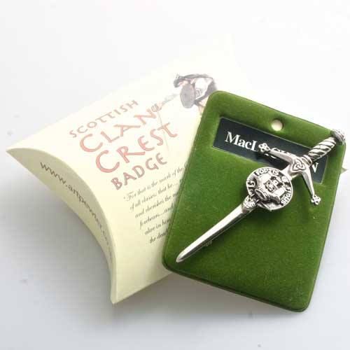 Clan Crest Pewter Kilt Pin with MacLachlan Crest