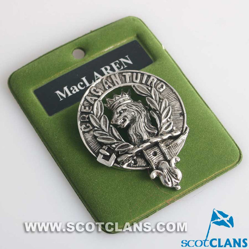 MacLaren Clan Crest Badge in Pewter