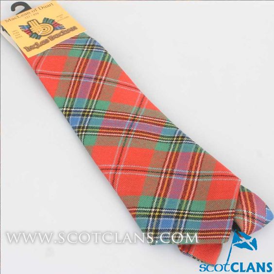 Pure Wool Tie in MacLean Ancient Tartan