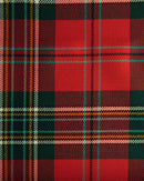Heavy Weight Tartan per meter fabric draped elegantly, ideal for making cozy coats and stylish kilts.