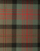 Close-up of Heavy Weight Tartan fabric, illustrating the rich colors and texture of the 100% wool material.