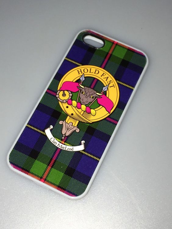 MacLeod Tartan and Clan Crest iPhone Rubber Case - 4 - 7