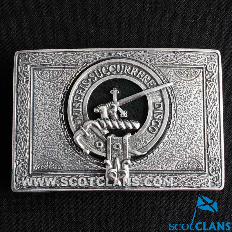 MacMillan Pewter Clan Crest Buckle For Kilt Belts