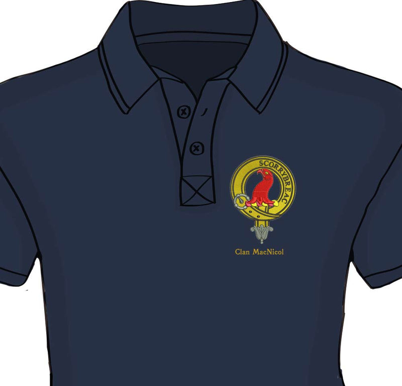 MacNicol Clan Crest Embroidered Polo