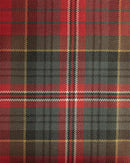 Close-up of Heavy Weight Tartan fabric, highlighting its soft texture and vibrant colors, perfect for cozy garments and home decor.