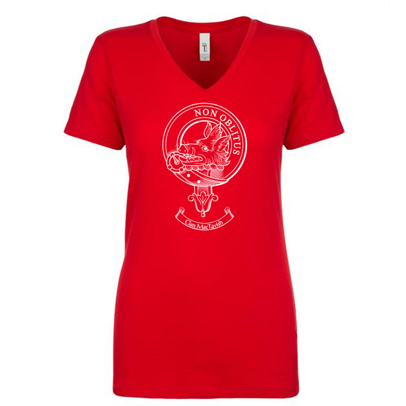 MacTavish Clan Crest Ladies Ouline T-Shirt