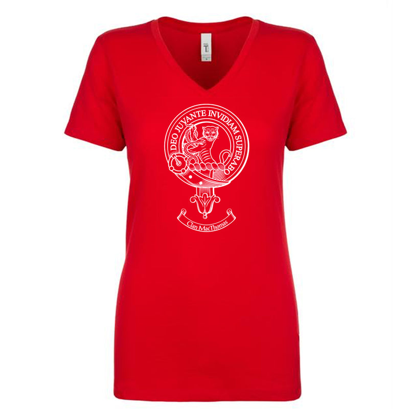 MacThomas Clan Crest Ladies Ouline T-Shirt