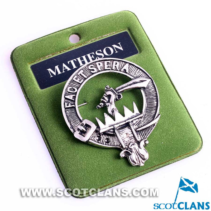 Matheson Clan Crest Badge in Pewter