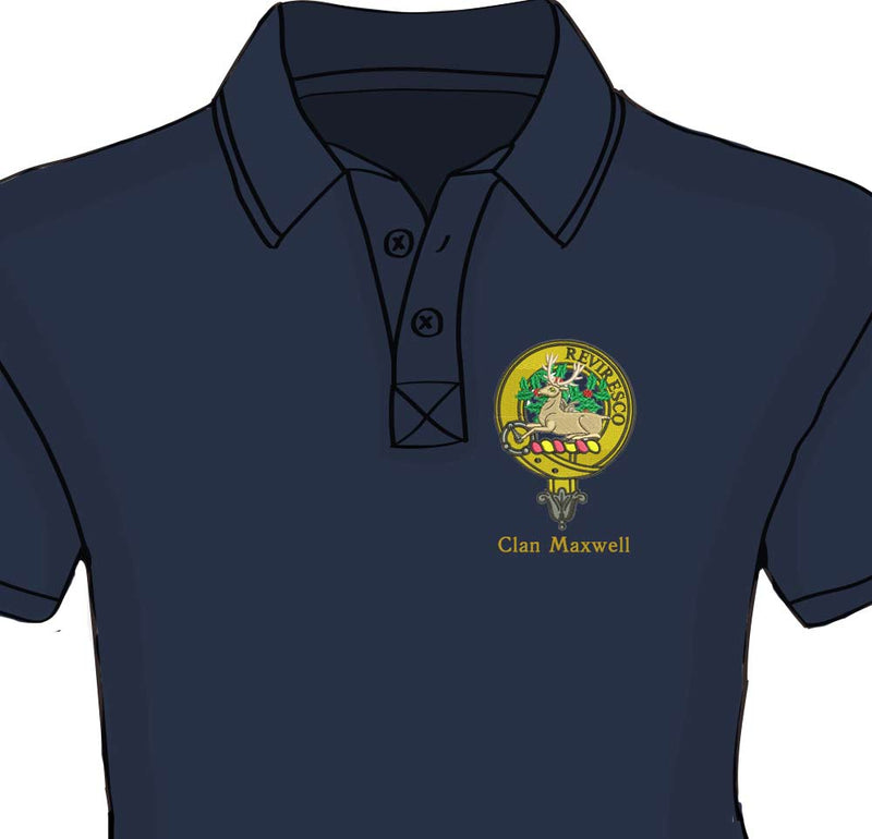 Maxwell Clan Crest Embroidered Polo