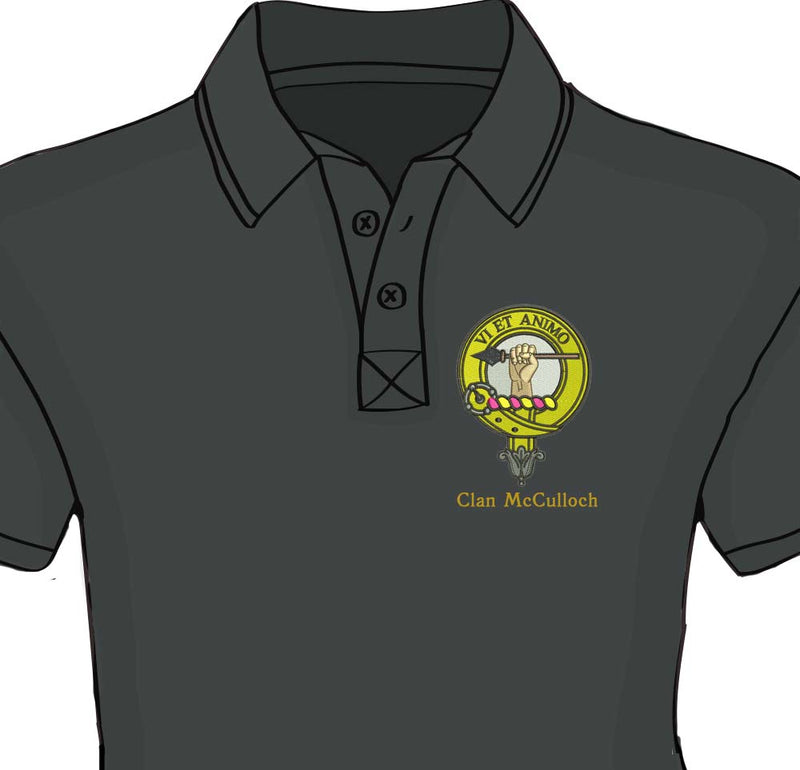 McCulloch Clan Crest Embroidered Polo