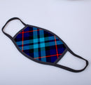 McQuorquodale Tartan Printed Face Mask featuring authentic tartan patterns, made from breathable 100% polyester, designed for comfort and style.