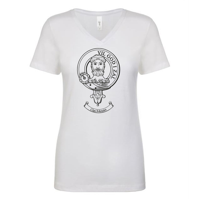Menzies Clan Crest Ladies Ouline T-Shirt