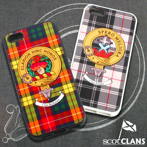 Moffat Tartan and Clan Crest iPhone Rubber Case - 4 - 7