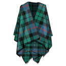 Morrison Green Ancient Lightweight Wool Serape made from Lochcarron's Reiver fabric, perfect for kilts and stylish layering options.