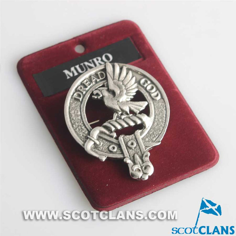 Munro Clan Crest Badge in Pewter