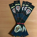 Ogilvie Clan Bookmarks 5 Pack featuring beautifully crafted clan designs, showcasing tartan patterns and clan crest, perfect for history enthusiasts and proud Ogilvie clan members.