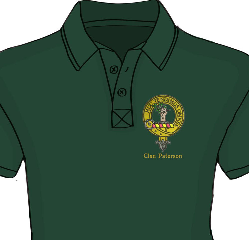 Paterson Clan Crest Embroidered Polo