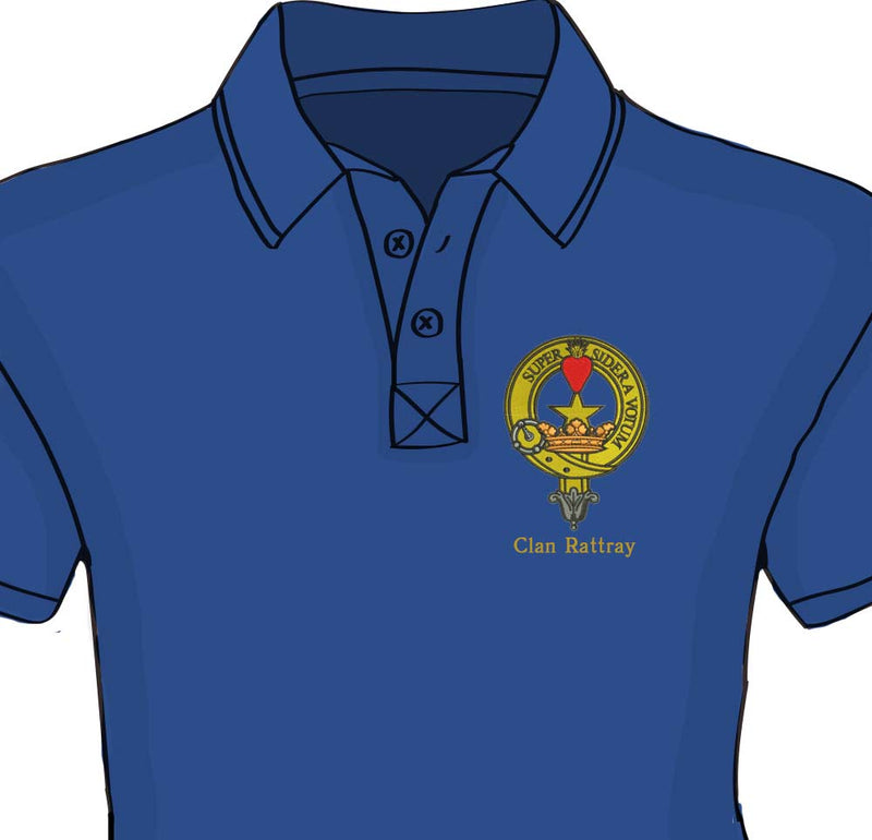 Rattray Clan Crest Embroidered Polo