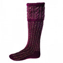Reiver Hose ~ Merlot showcasing luxurious Merino wool blend, ideal for traditional Scottish attire, featuring a wide-fitting design and bespoke marled colorways.